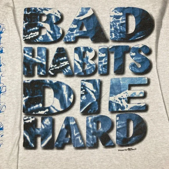 Vintage Death Row Records Shirt Mens XL Gray 1994 Bad Habits Die Hard Snoop Dogg - Picture 7 of 15